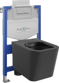 Mexen Teo set încastrat WC cadru Fenix XS-U cu vas WC, negru mat - 6853385XX85