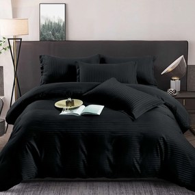 Lenjerie de pat 2 persoane, bumbac Damasc, 6 piese, uni, SSD50