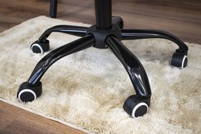 JAKS Scaun de birou din piele ecologică neagră Noto