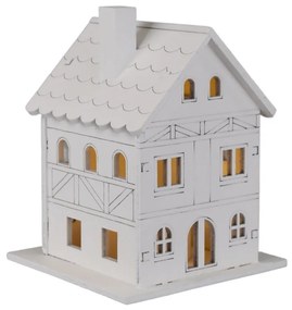 Decorațiuni luminoase de Crăciun Casă din lemn, 8x 10 x 8 cm, LED