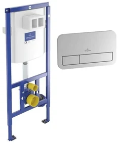 Set rezervor incastrat si cadru, Villeroy&Boch Viconnect, cu clapeta alba, 92246100