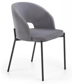 Scaun K455 Velvet Gri – H77