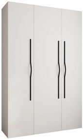 Dulap de haine 160 cm Carmela 40-2 (alb + Negru). 1126569