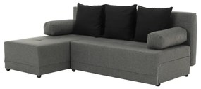 Coltar extensibil Mexx stanga gri-negru, 203/140/75 cm