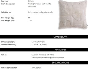 Perna design LUX, Bumbac, Off-white, Menos S