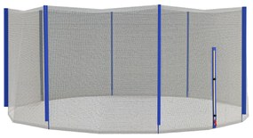 SPORTNOW Plasă Înlocuire Trambulină Rotundă 366cm, 8 Stâlpi Verticali, Tarc Rezervă Rezistent, Negru-Albastru | Aosom Romania