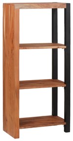 vidaXL Bibliotecă Maro, Negru 50 x 30 x 110 cm Lemn Solid de Acacia