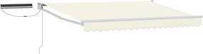 vidaXL Cort electric retractabil Crem 3,5 x 2,5 m