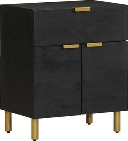 vidaXL Noptieră, negru, 50x33x60 cm, lemn prelucrat