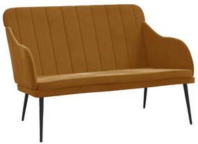 351471 vidaXL Bancă, maro, 110x76x80 cm, catifea