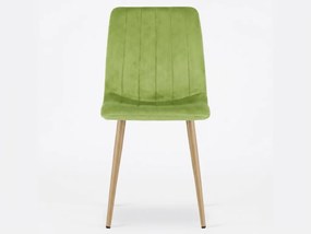 Scaun de catifea verde deschis LAVA