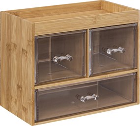Organizator cu 3 sertare din bambus, Selena