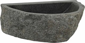 vidaXL Chiuvetă de perete Gri 37 x 30 x 12 cm Piatra de râu