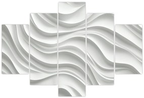 Tablou - Valuri Albe 3D (150x105 cm)