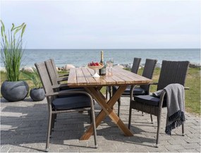 Masă de grădină Murcia, tec, natural 200x90x75 cm