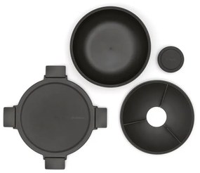 Salatiera Brabantia Make&Take 1006302, 1,3 L, Inchidere etansa, Fara BPA, Gri închis