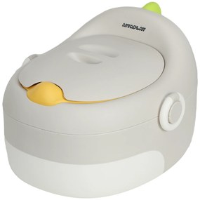 AIYAPLAY 3-în-1 Oliță pentru copii, scaun detașabil, tapițerie din piele ecologică, până la 50 kg, 6 luni până la 6 ani, Gri | Aosom Romania