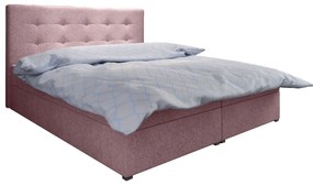 Pat matrimonial Boxspring 180 cm Fade 1 (Roz) ( cu saltea și sp. depozitare). 1046486