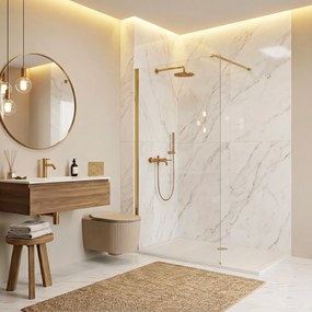 Paravan de dus Rea Flexi Transparent / Gold 70