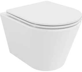 Mexen Rico vas de toaletă Rimless cu capac slim cu închidere lentă , duroplast, Albă - 30720300