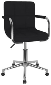 vidaXL Scaun de bucătărie pivotant, negru, textil