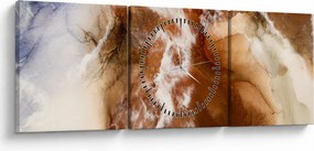 Tablou - Marmură abstract (cu ceas) (90x30 cm)
