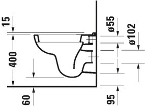 Duravit 22110900002 - Vas WC suspendat D-CODE, ceramică, alb lucios