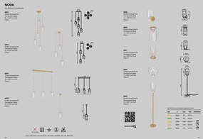Veioza, Lampa de masa design modern Nora auriu/ marmura alba