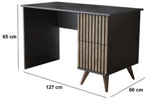 Masă de scris Franc 45 (lemn negru + pin atlantic). 1107913