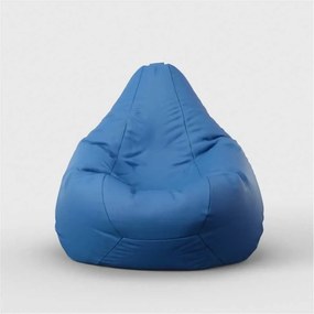 Fotoliu Nirvana Hobbit Pufrelax, Material Piele ecologica - Blue