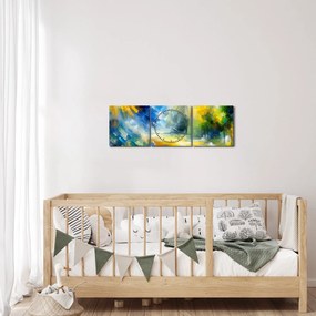 Tablou - Zi însorită abstractă (cu ceas) (90x30 cm)