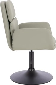 HR480N Scaun Culoarea Inului Piele Ecologica Premium Soft cu Bază Neagră