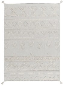 Covor alb lavabil/țesut manual din bumbac 200x300 cm Tribu Natural – Lorena Canals