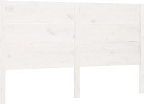 vidaXL Tăblie de pat, alb, 146x4x100 cm, lemn masiv de pin