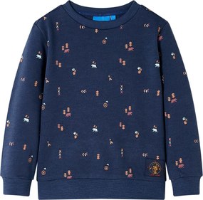 vidaXL Bluzon pentru copii, bleumarin melanj, 92