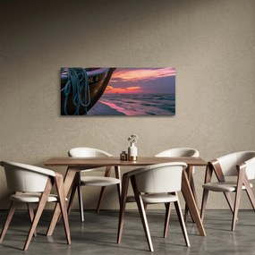 Tablou -Barcă la mal (120x50 cm)