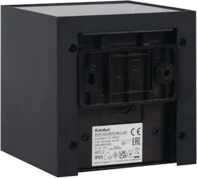 Kanlux REKA 28996-LED — Aplică LED solară de perete, 3W, 230V, 3000/4000/6500K, IP65, negru