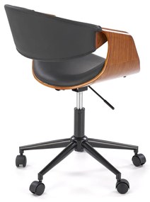 Fotoliu de birou Balbo (negru + nuc). Promo -6%. 1092609