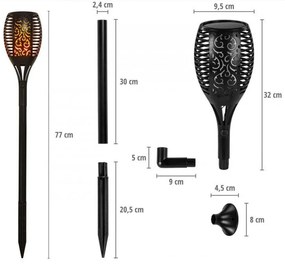 VOLTRONIC Set de lumini solare 51 LED, 4 buc