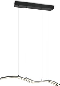 Lustră negru-mat LED cu control prin telecomandă/cu intensitate reglabilă din metal Spider – Trio Select