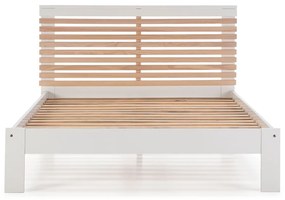 Pat matrimonial alb cu somieră 140x190 cm Vectra – Marckeric