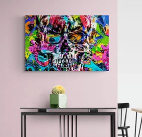 Tablou craniu de artă colorat