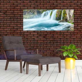 Tablou - Stânci și cascade (120x50 cm)