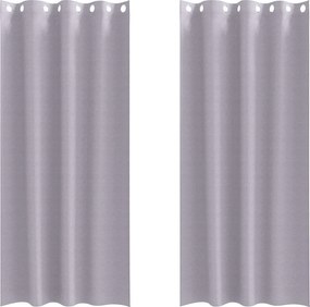 vidaXL Perdele Opaque cu Inel 2 pcs Gri Metalic 260 x 140 cm Poliester