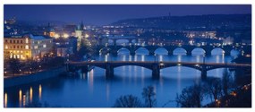 Tablou cu podurile din Praga (120x50 cm)