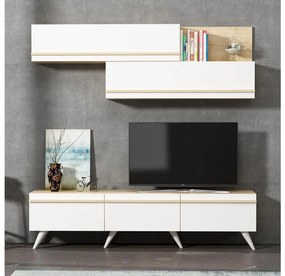 Mobilier living Amstel (Stejar zafir + Alb). 1088822