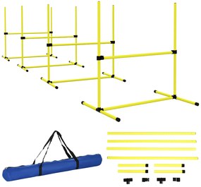 PawHut Sport de agilitate pentru câini set de 4 obstacole profesionale cu sistem de fixare la sol sac de transport inclus | Aosom Romania