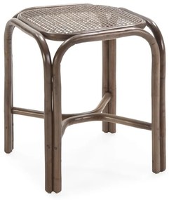 Scaun din rattan design rustic maro 40x40cm