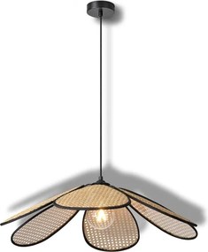 Osram - Pendul pe cablu DECOR RATTAN, 1xE27/15W/230V, Ø 69 cm, bej/negru