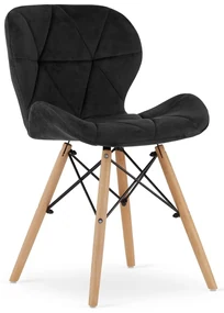 Scaun negru LAGO VELVET